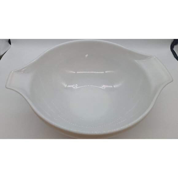 Vintage Pyrex Sandalwood 444 Cinderella Mixing Bowl Tan with White Ivy - Picture 9 of 16